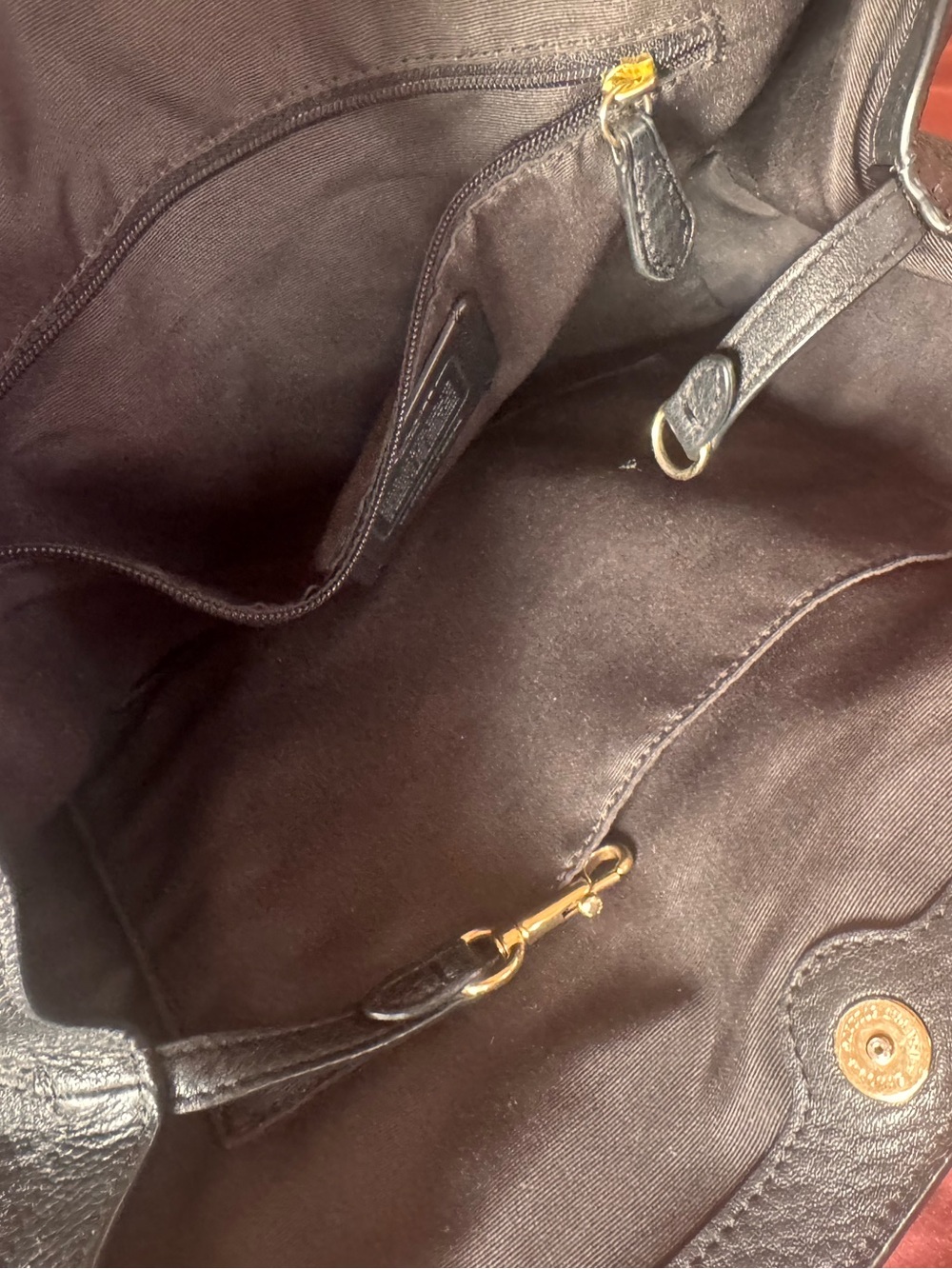 Coach Black Pebbled Leather Shoulder Hobo with Gold Hardware - Picture 7 of 12